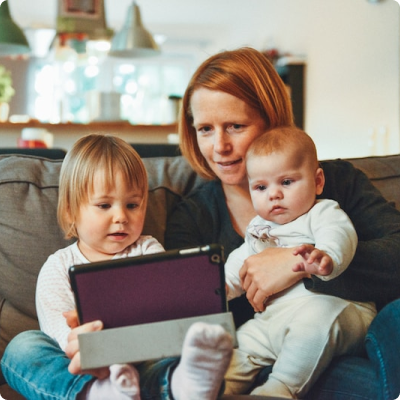 woman with children